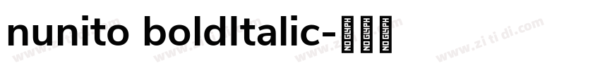 nunito boldItalic字体转换